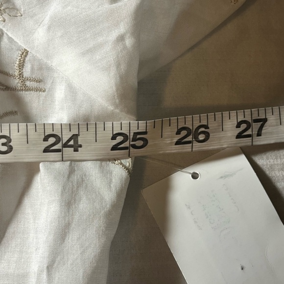 Karen Kane Embroidered Top - Sheer White With Taupe Embroidery, size XL - Picture 9 of 9